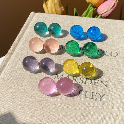Colorful Bubble Stud Earrings Female Earrings