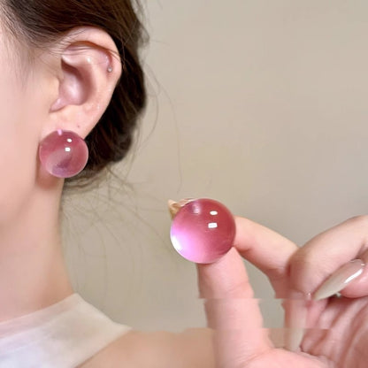 Colorful Bubble Stud Earrings Female Earrings