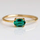 European And American Color Rhinestone Zircon Ring Brass Gold Plated