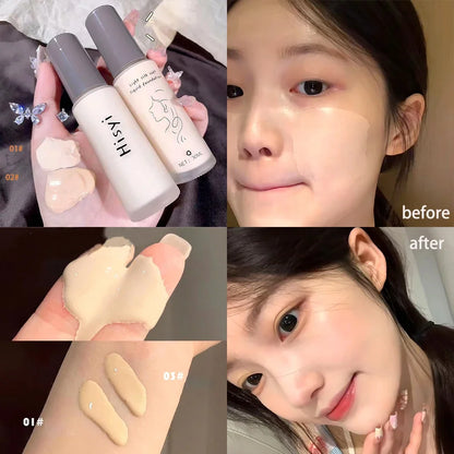 Liquid foundation naturally brightens makeup, it's not easy to get stuck. Powder isolation bb cream, plain face cream, concealer