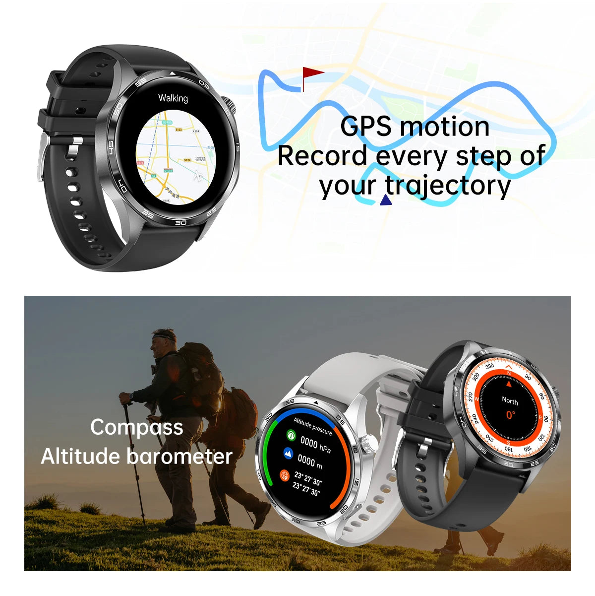 Montre Connectée HUAWEI GT5 Pro GPS NFC - Écran AMOLED 360x360, Appels Bluetooth, Suivi Cardiaque, Étanche IP67 - Smartwatch Homme 2024