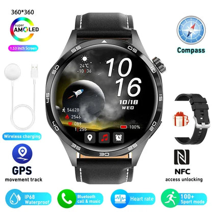Montre Connectée HUAWEI GT5 Pro GPS NFC - Écran AMOLED 360x360, Appels Bluetooth, Suivi Cardiaque, Étanche IP67 - Smartwatch Homme 2024