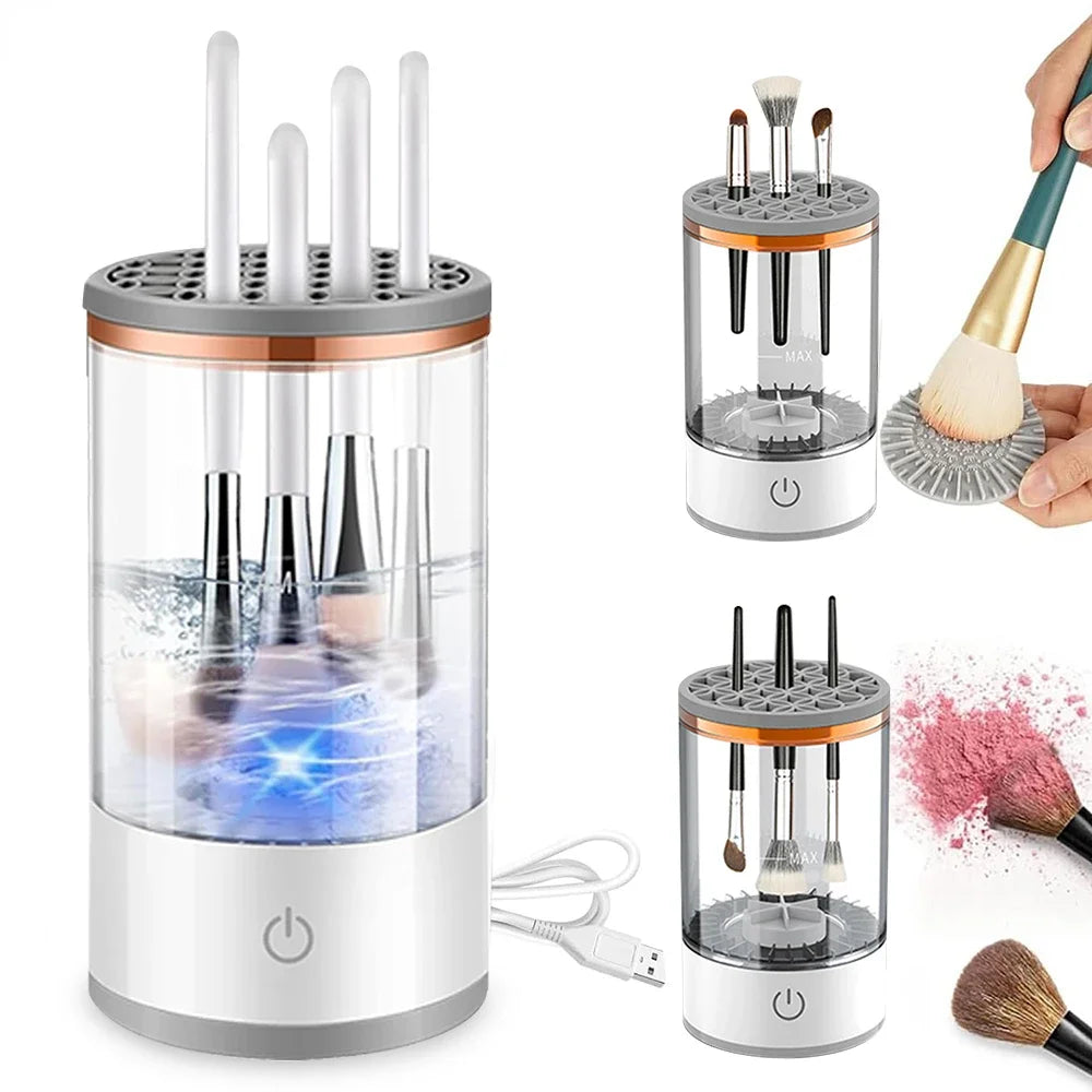 3-in-1 USB Electric Makeup Brush Cleaner | Portable, Fast Drying, and Multifunctional