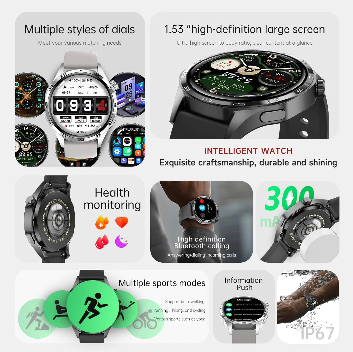 Montre Connectée HUAWEI GT5 Pro GPS NFC - Écran AMOLED 360x360, Appels Bluetooth, Suivi Cardiaque, Étanche IP67 - Smartwatch Homme 2024