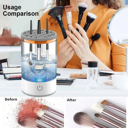 3-in-1 USB Electric Makeup Brush Cleaner | Portable, Fast Drying, and Multifunctional